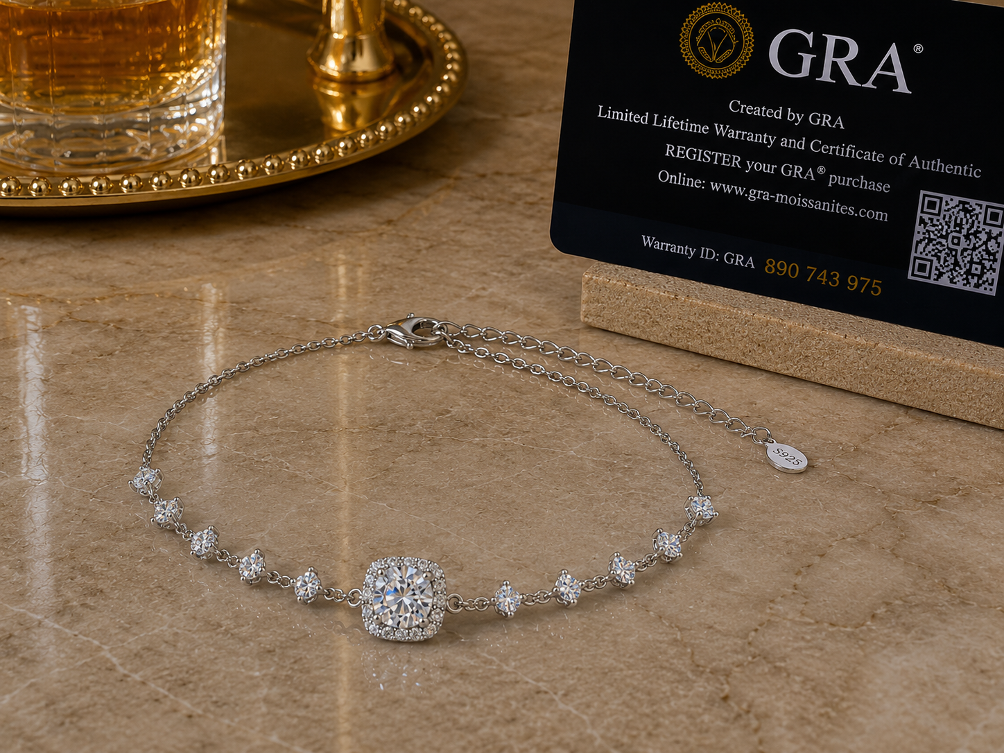 GRA certificate for Geometric Bracelet